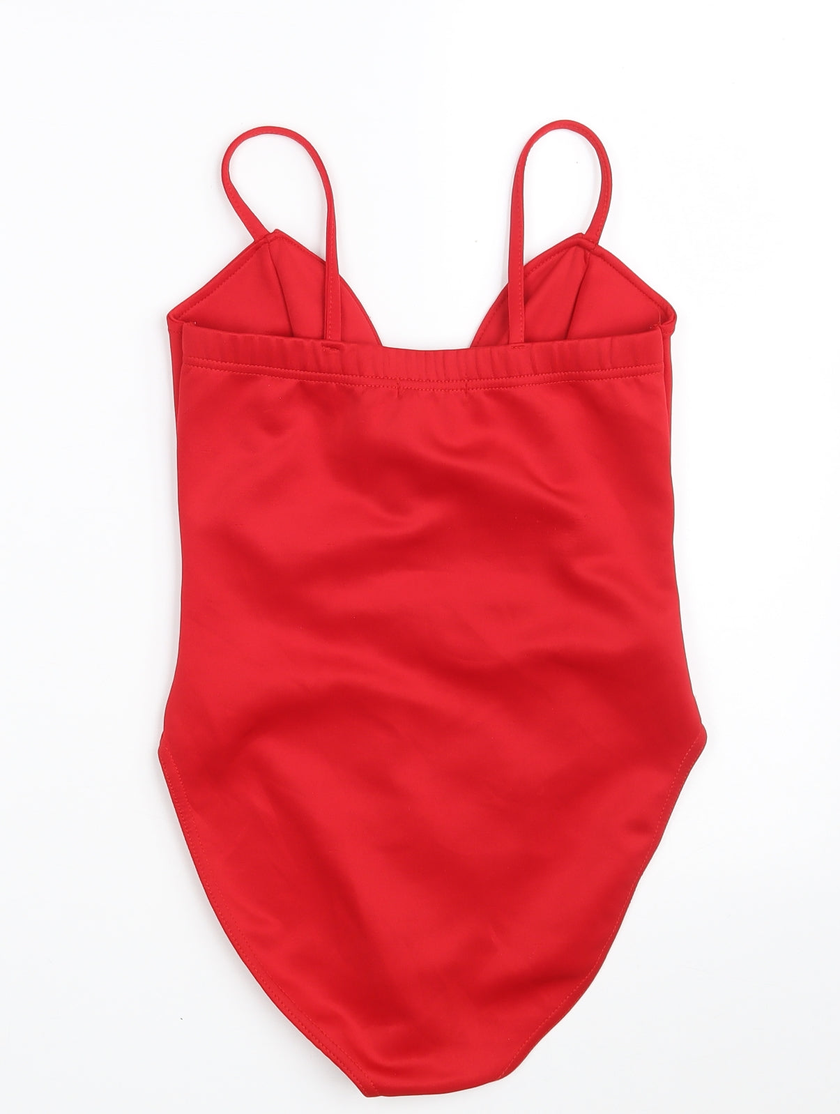 Boohoo Womens Red  Polyester Bodysuit One-Piece Size 10  Snap