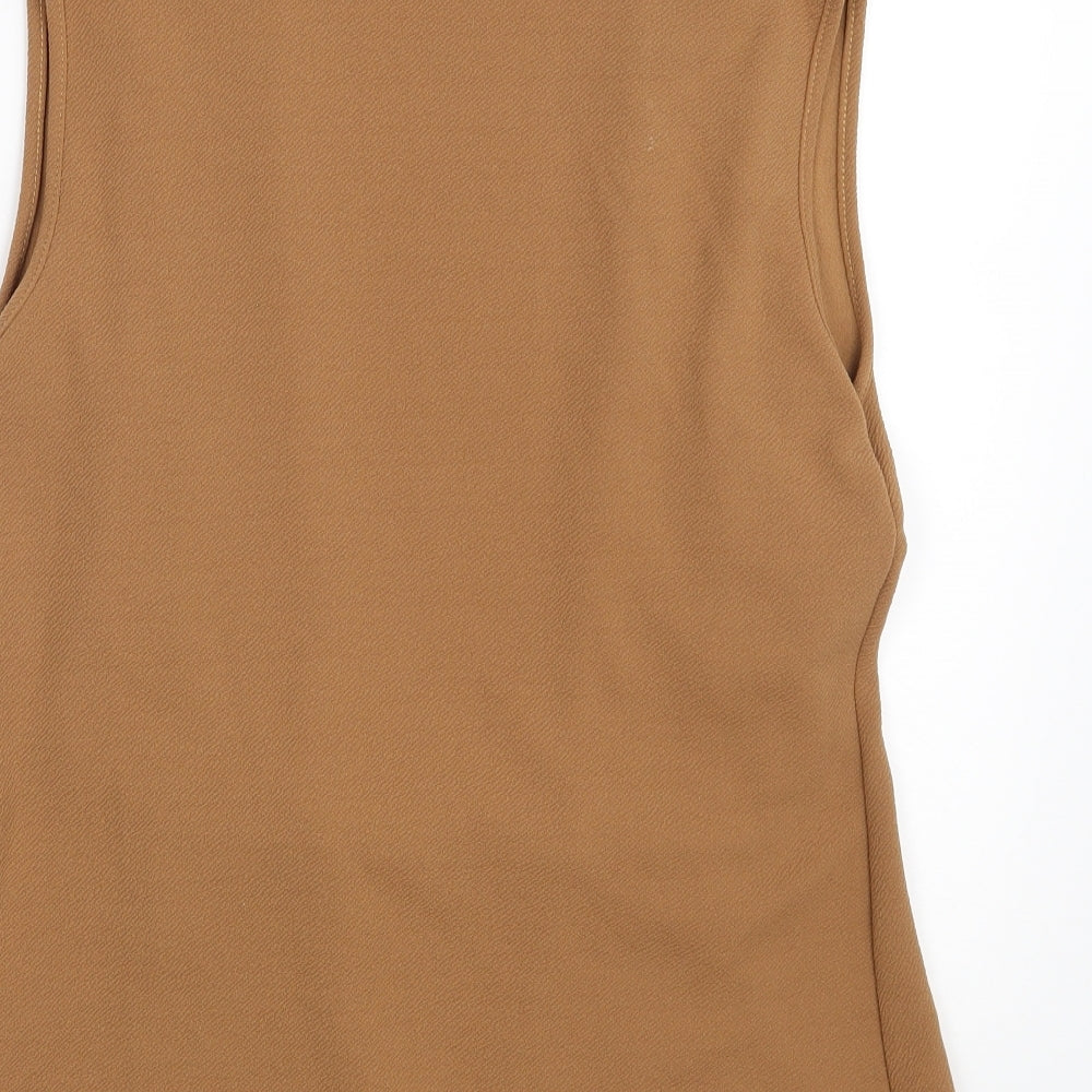 Influence Womens Brown V-Neck  Polyester Wrap Jumper Size 10