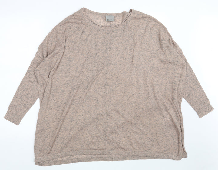 Vera Moda Womens Pink Boat Neck  Polyester Pullover Jumper Size S