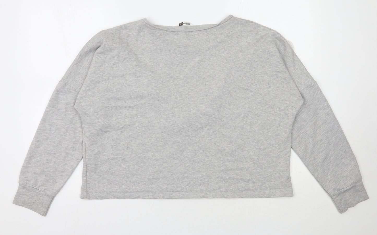 Pep&co  Womens Grey  Polyester Pullover Sweatshirt Size 16  Pullover - Cropped
