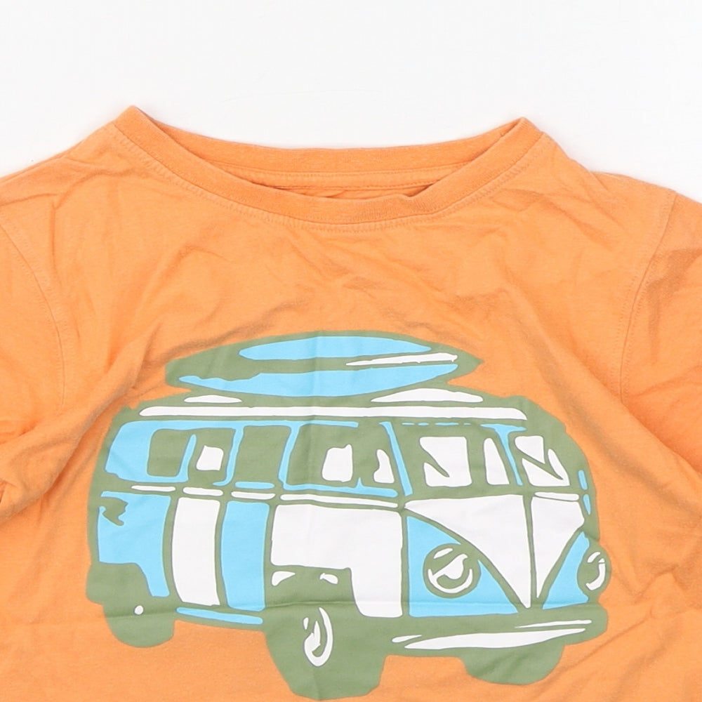 Mothercare Boys Pink  Cotton Basic T-Shirt Size 7-8 Years Round Neck Pullover - Camper Van