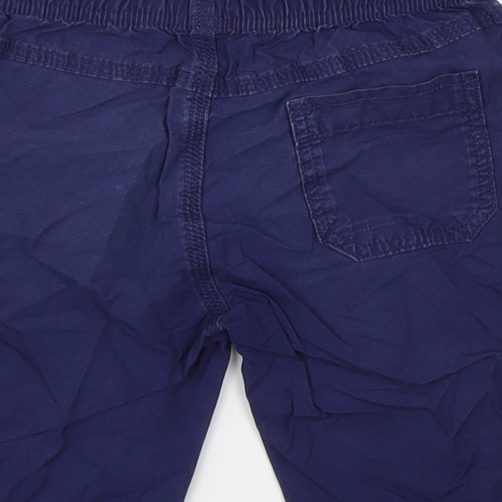 Marks and Spencer Boys Blue  Cotton Bermuda Shorts Size 5-6 Years  Regular Drawstring