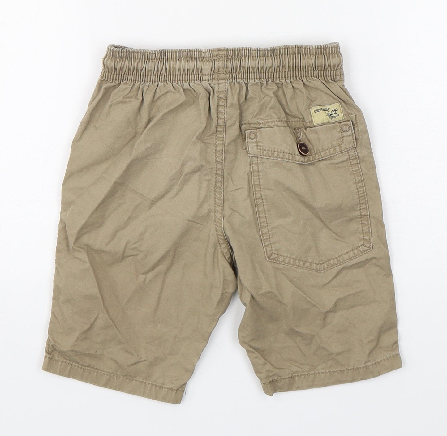 NEXT Boys Beige  Cotton Chino Shorts Size 6 Years  Regular Drawstring