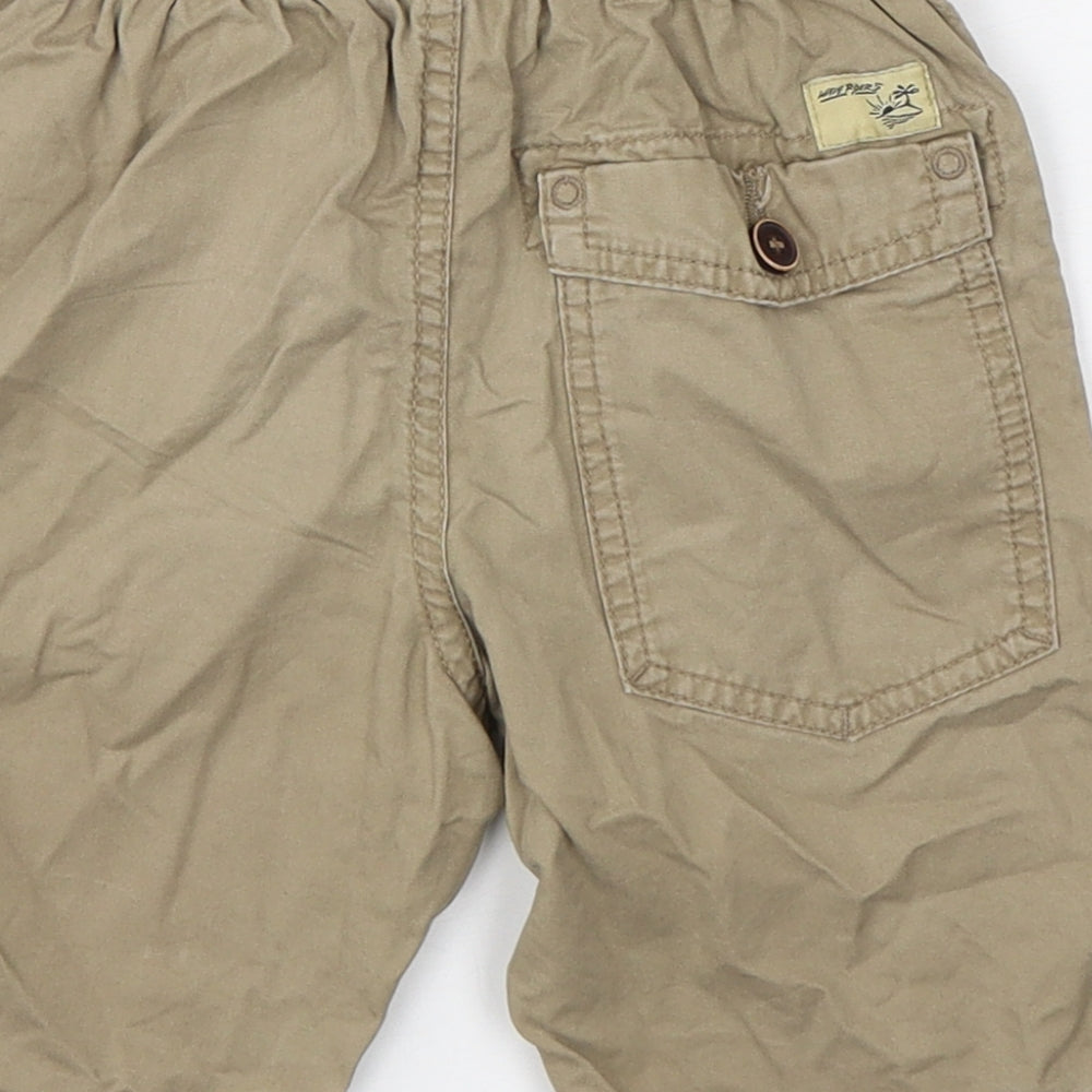 NEXT Boys Beige  Cotton Chino Shorts Size 6 Years  Regular Drawstring