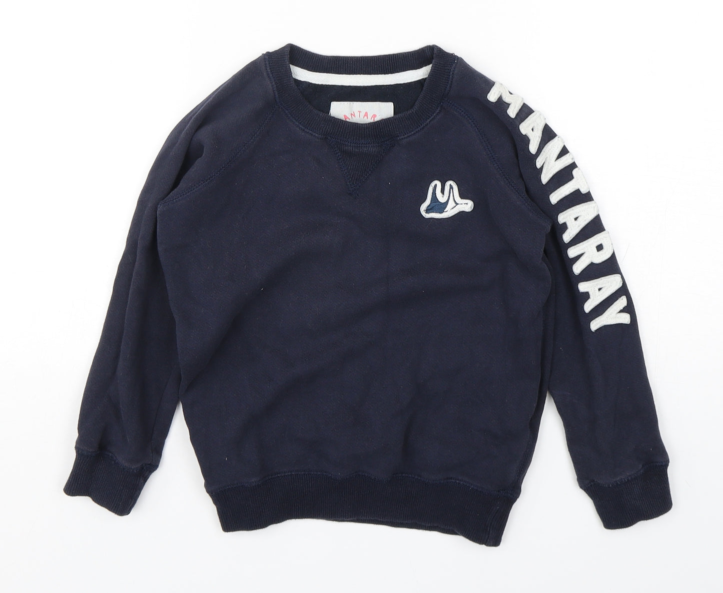 Mantaray Boys Blue  Cotton Pullover Sweatshirt Size 6-7 Years  Pullover