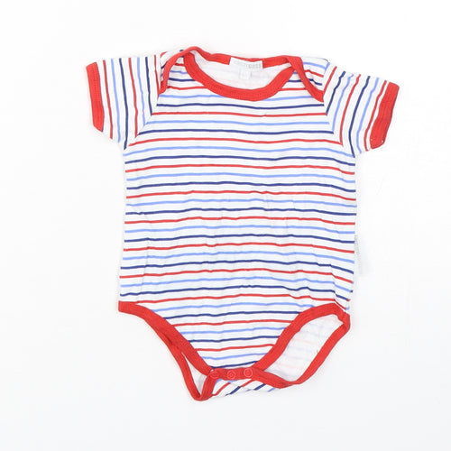 Nursery Time Boys Multicoloured Striped Cotton Babygrow One-Piece Size 0-3 Months  Snap