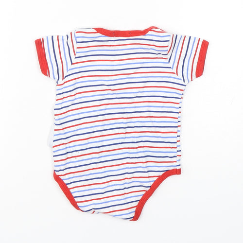 Nursery Time Boys Multicoloured Striped Cotton Babygrow One-Piece Size 0-3 Months  Snap