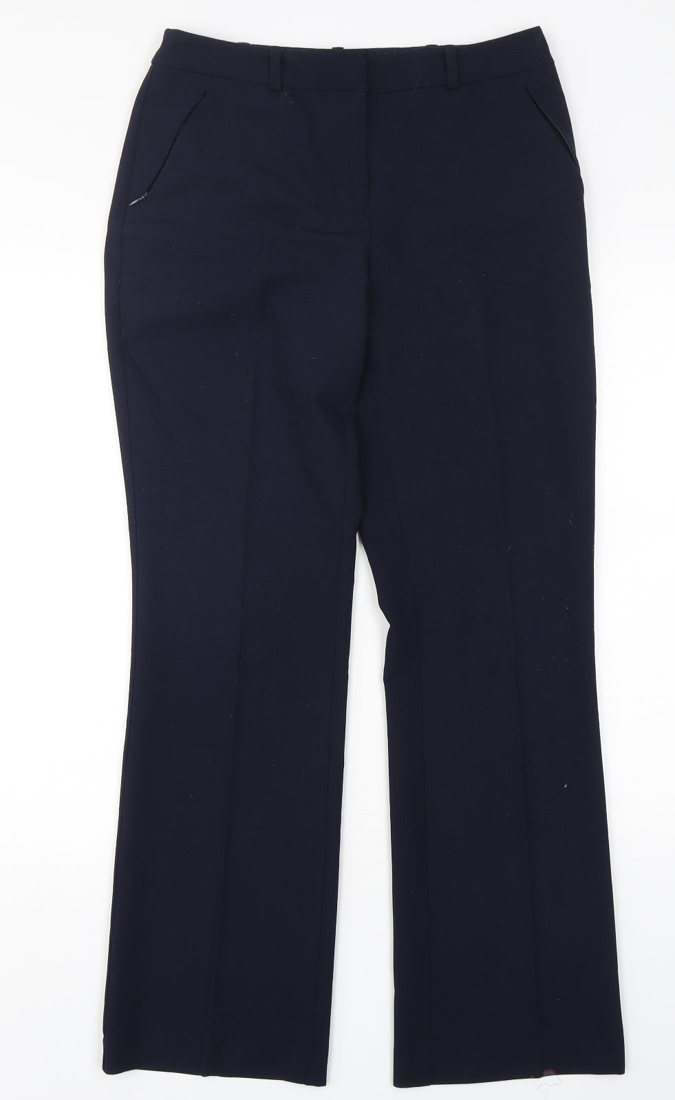 Dunnes Stores Womens Blue  Polyester Trousers  Size 8 L31 in Regular