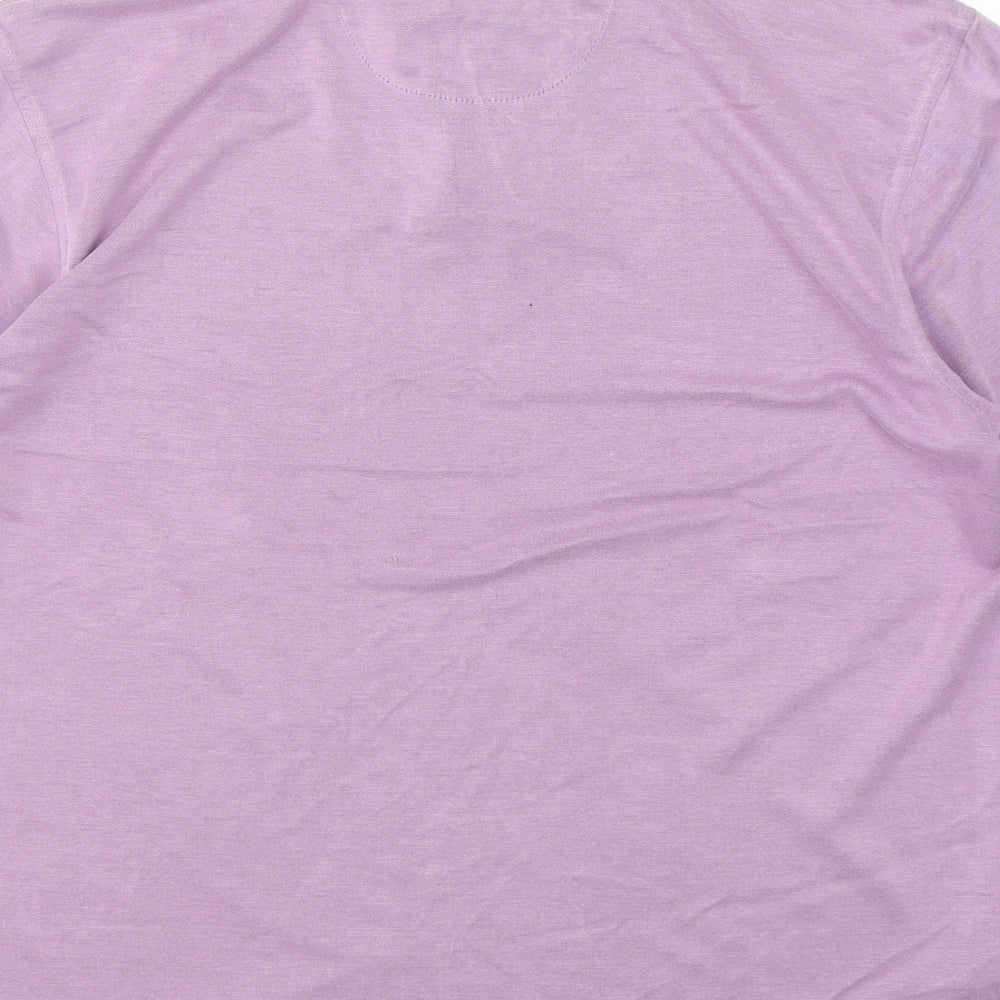 Blue Harbour Mens Purple  Modal  Polo Size M Collared Pullover