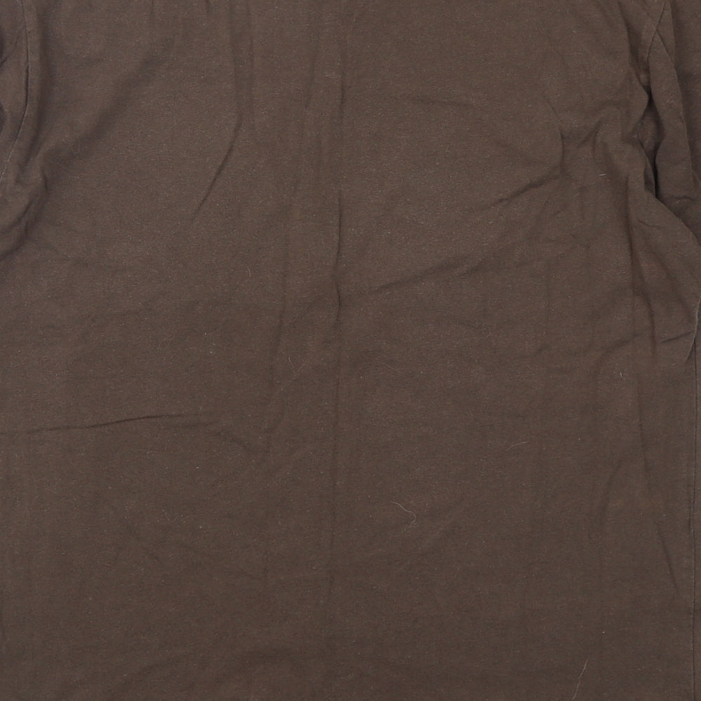 Jay Days  Mens Brown  Cotton  T-Shirt Size M Round Neck