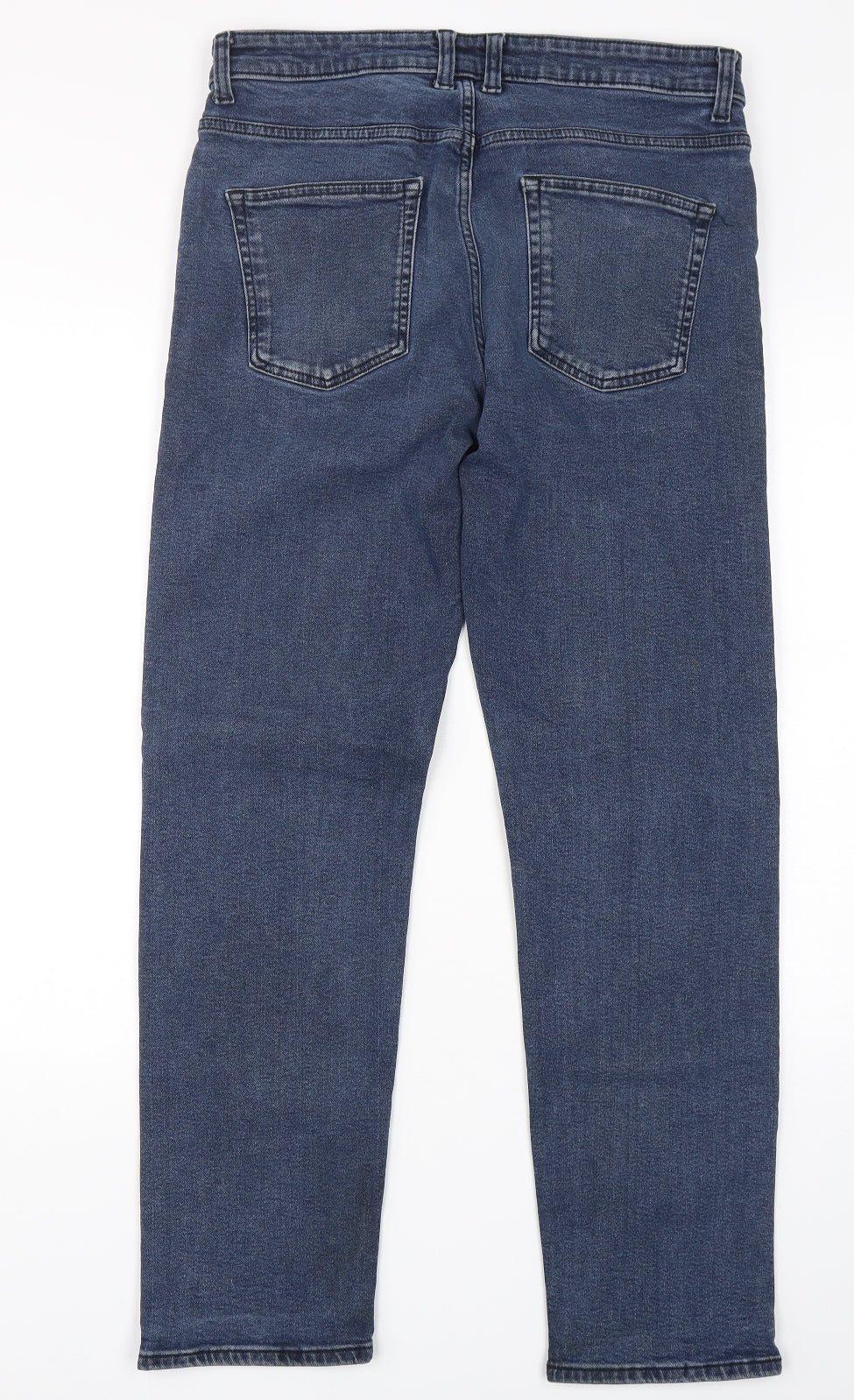 NEXT Mens Blue  Cotton Straight Jeans Size 32 L30 in Regular
