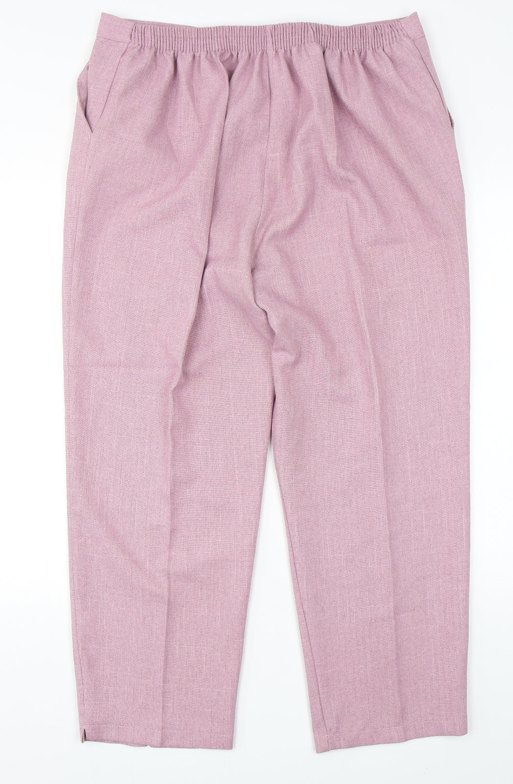Emma Collction Womens Pink  Polyester Trousers  Size 22 L28 in Regular