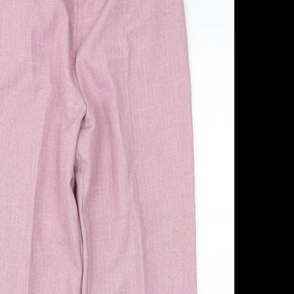 Emma Collction Womens Pink  Polyester Trousers  Size 22 L28 in Regular