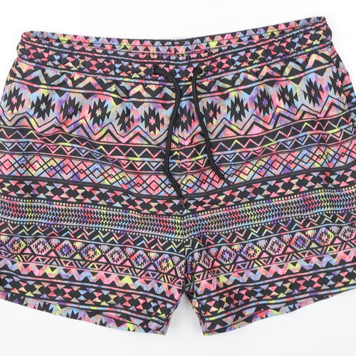 Cedar Wood State Mens Multicoloured Geometric Polyester Bermuda Shorts Size M L6 in Regular  - Swim Shorts