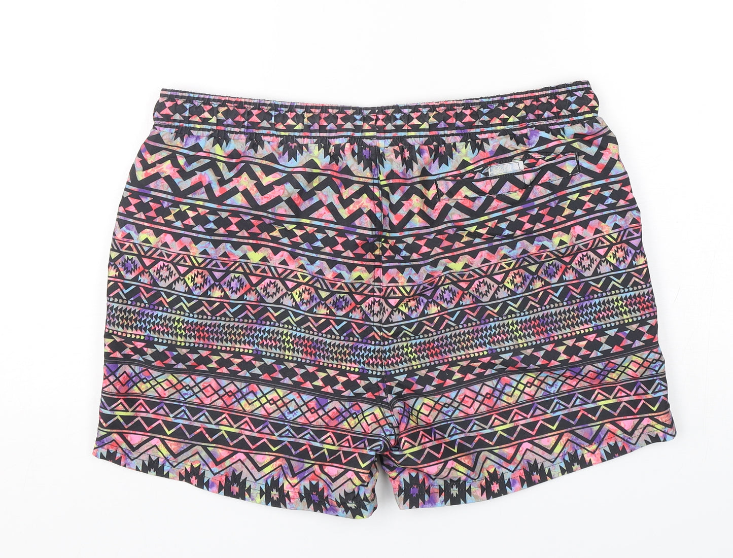 Cedar Wood State Mens Multicoloured Geometric Polyester Bermuda Shorts Size M L6 in Regular  - Swim Shorts