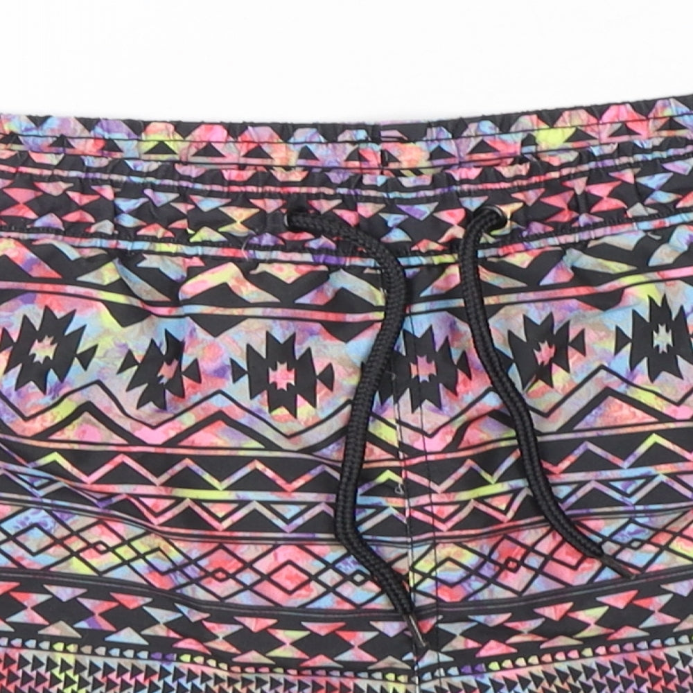 Cedar Wood State Mens Multicoloured Geometric Polyester Bermuda Shorts Size M L6 in Regular  - Swim Shorts