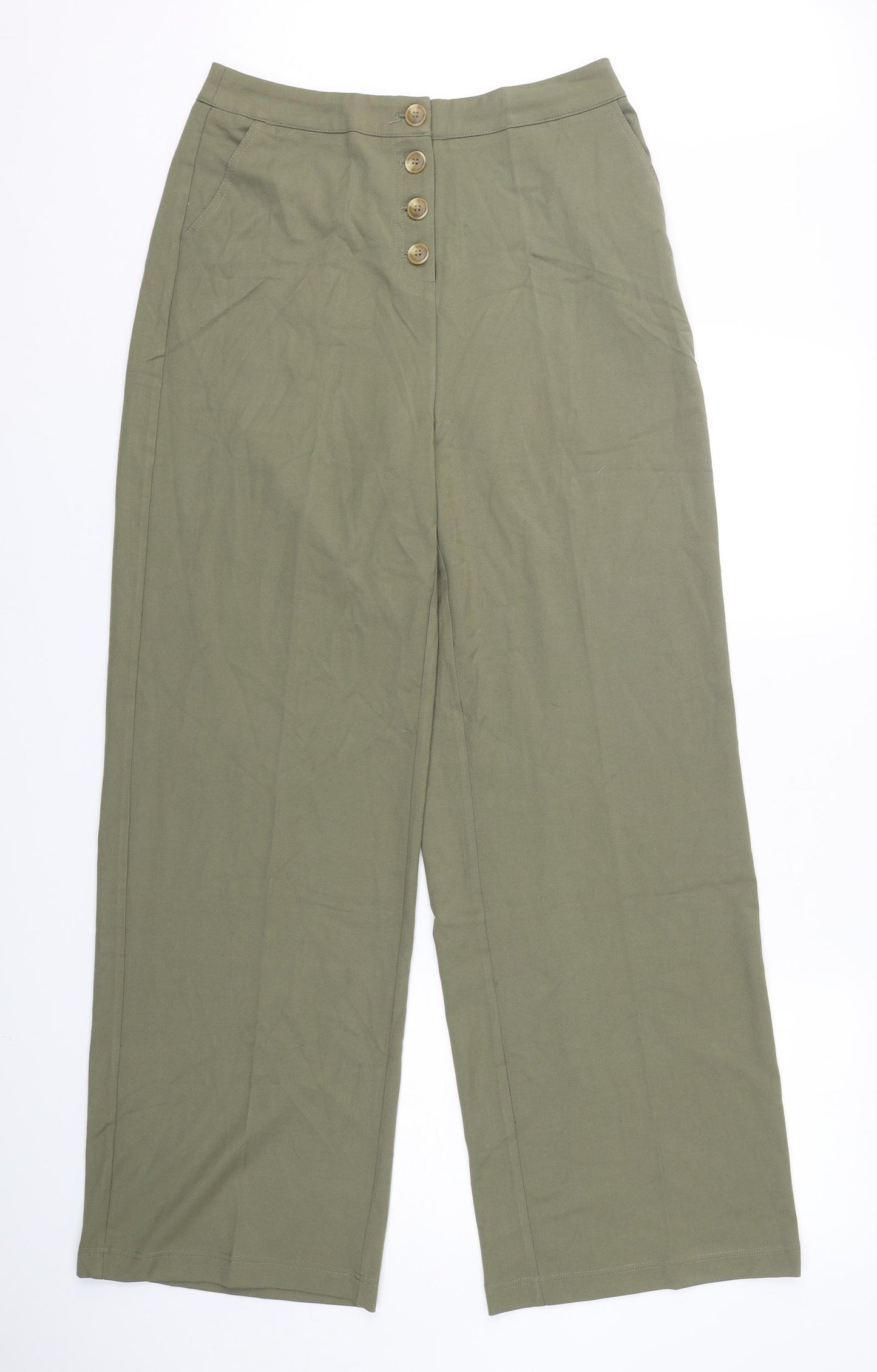 4th reckless Womens Green  Polyester Trousers  Size 12 L32 in Regular