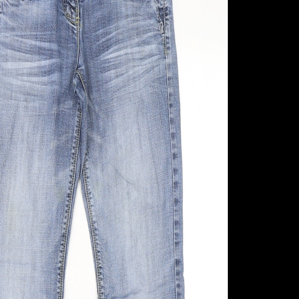 NEXT Womens Blue  Cotton Bootcut Jeans Size 8 L28 in Regular