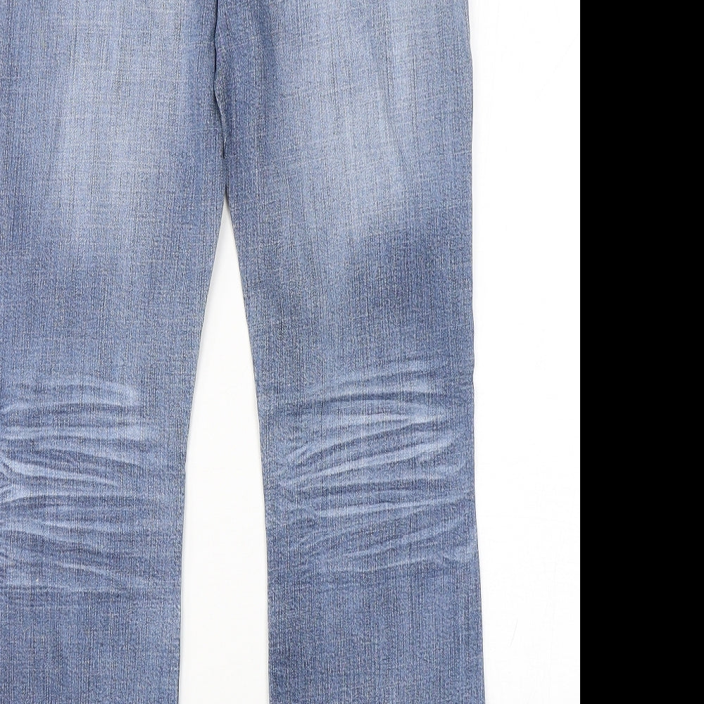 NEXT Womens Blue  Cotton Bootcut Jeans Size 8 L28 in Regular