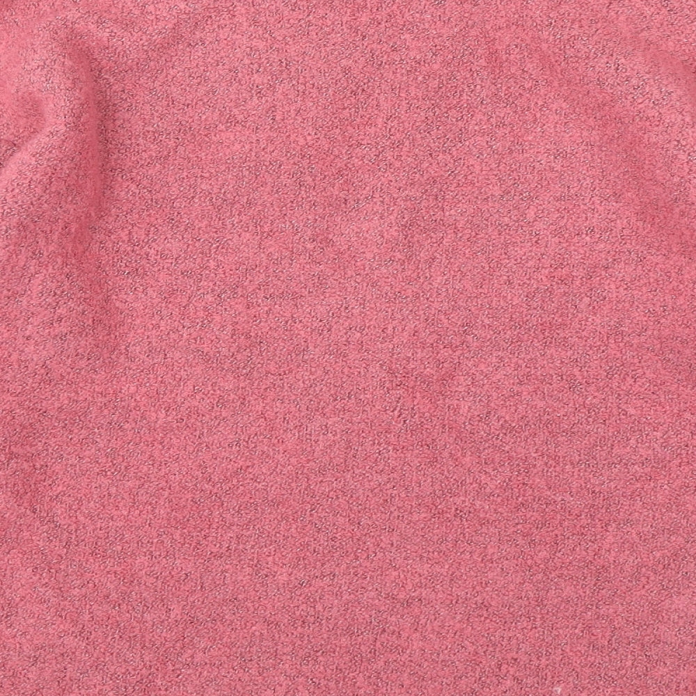Marks and Spencer Womens Pink Round Neck  Acrylic Pullover Jumper Size S