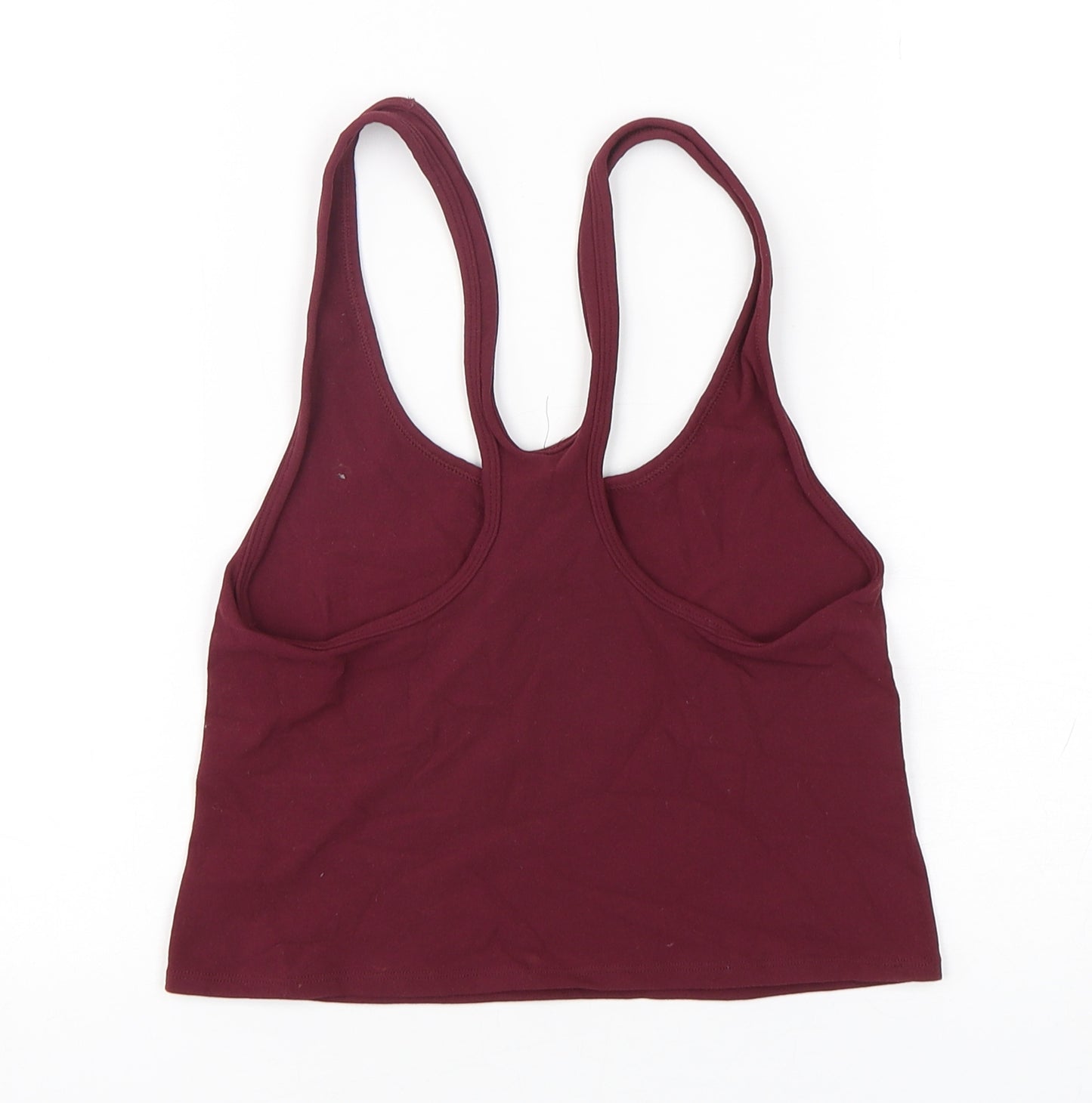 Fabletics Womens Purple  Nylon Cropped Tank Size M Round Neck Pullover