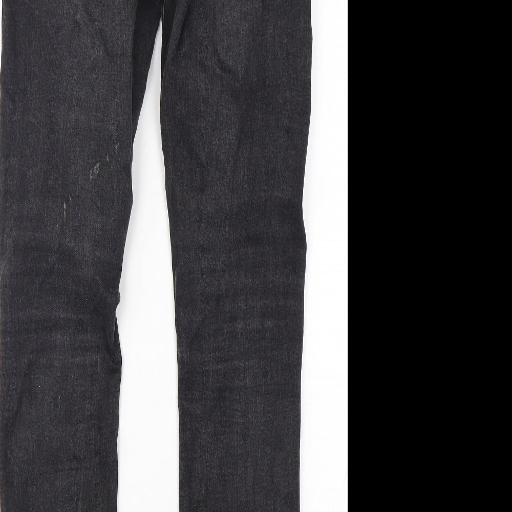 Denim Co Womens Black  Cotton Skinny Jeans Size 12 L30 in Regular