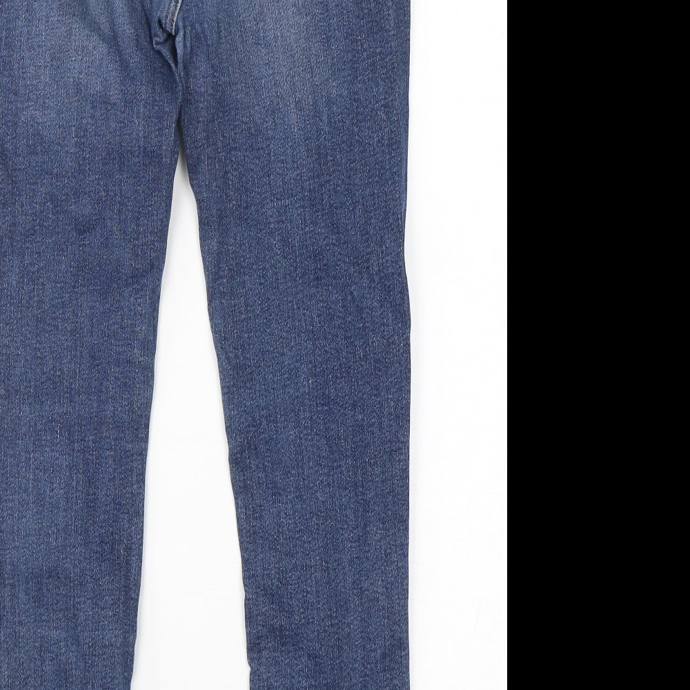 River Island  Womens Blue  Cotton Skinny Jeans Size 12 L27 in Regular