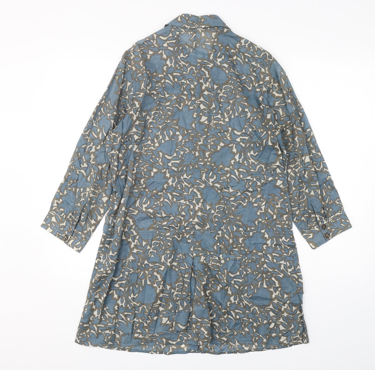 Sandwich Womens Multicoloured Floral Polyester Shirt Dress  Size 10  Collared Button