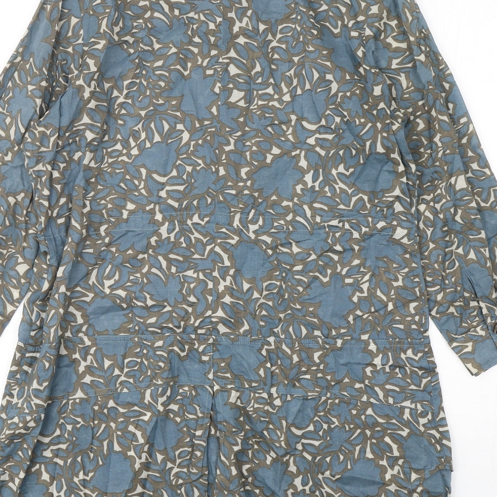 Sandwich Womens Multicoloured Floral Polyester Shirt Dress  Size 10  Collared Button