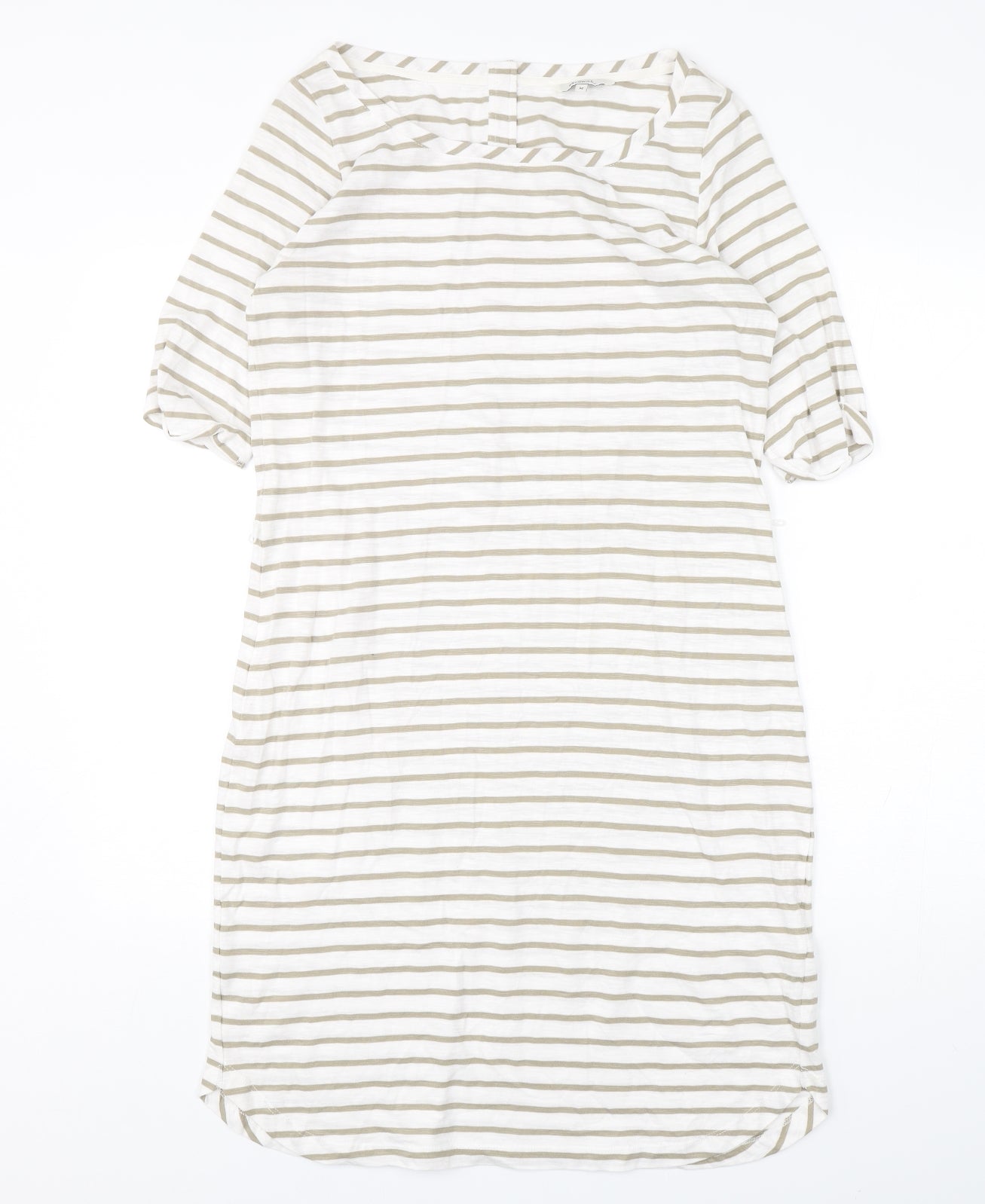 Sandwich Womens Multicoloured Striped Cotton T-Shirt Dress  Size M  Round Neck Pullover