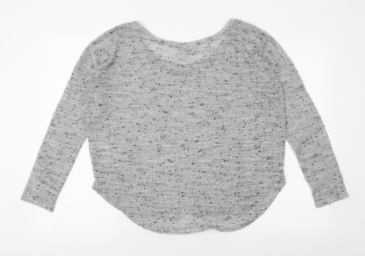 Miss Selfridge Womens Grey Round Neck  Polyester Pullover Jumper Size 14