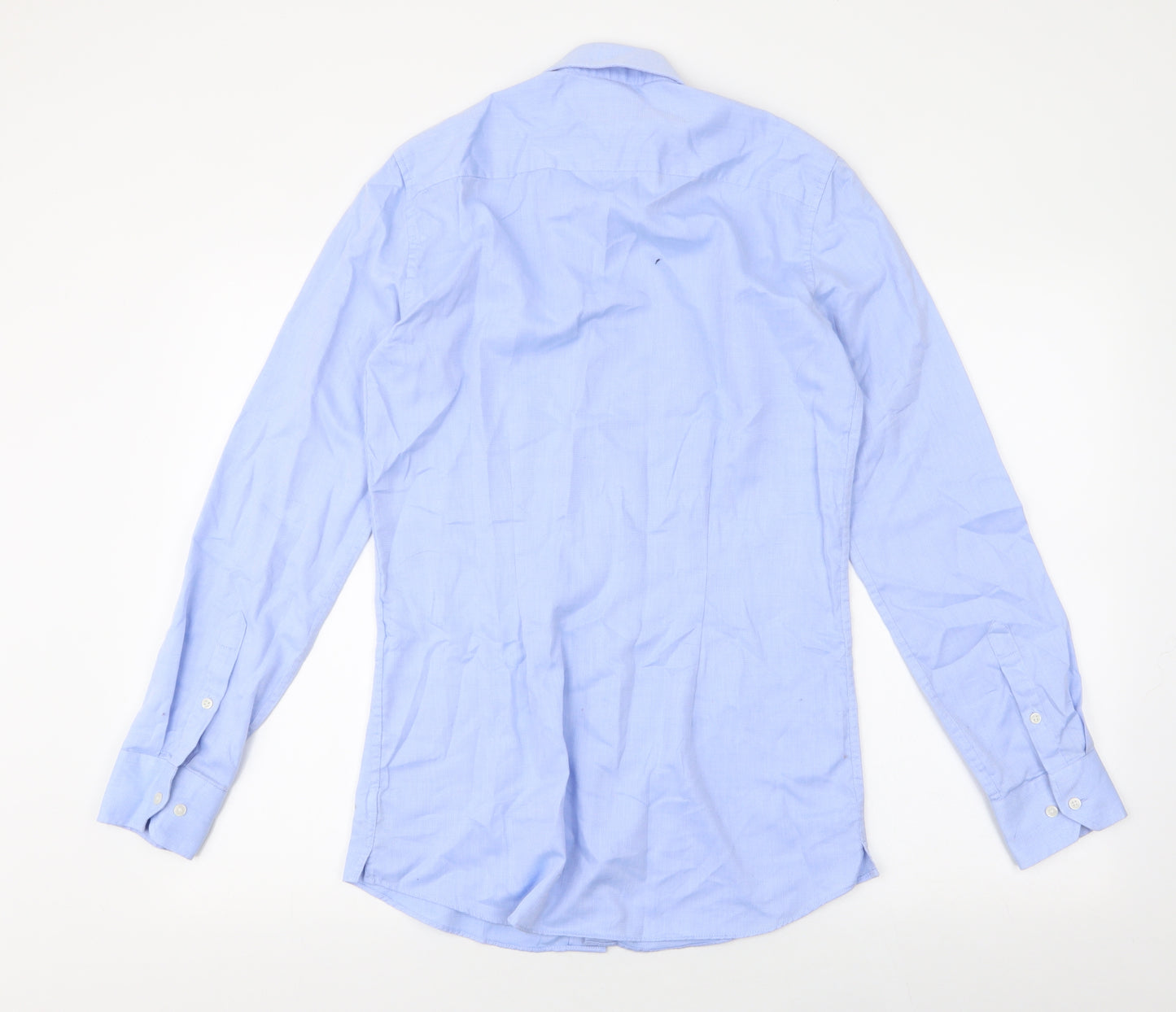 NEXT Mens Blue  Polyester  Dress Shirt Size 14.5 Collared Button