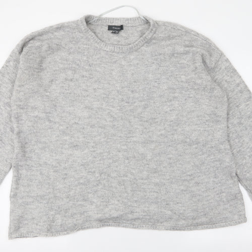 Primark Womens Grey Round Neck  Acrylic Pullover Jumper Size XL
