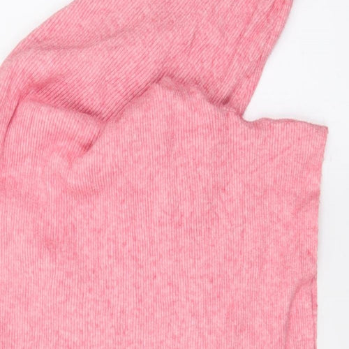 VILA Womens Pink Boat Neck  Viscose Pullover Jumper Size M