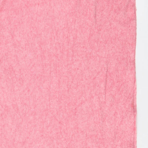VILA Womens Pink Boat Neck  Viscose Pullover Jumper Size M
