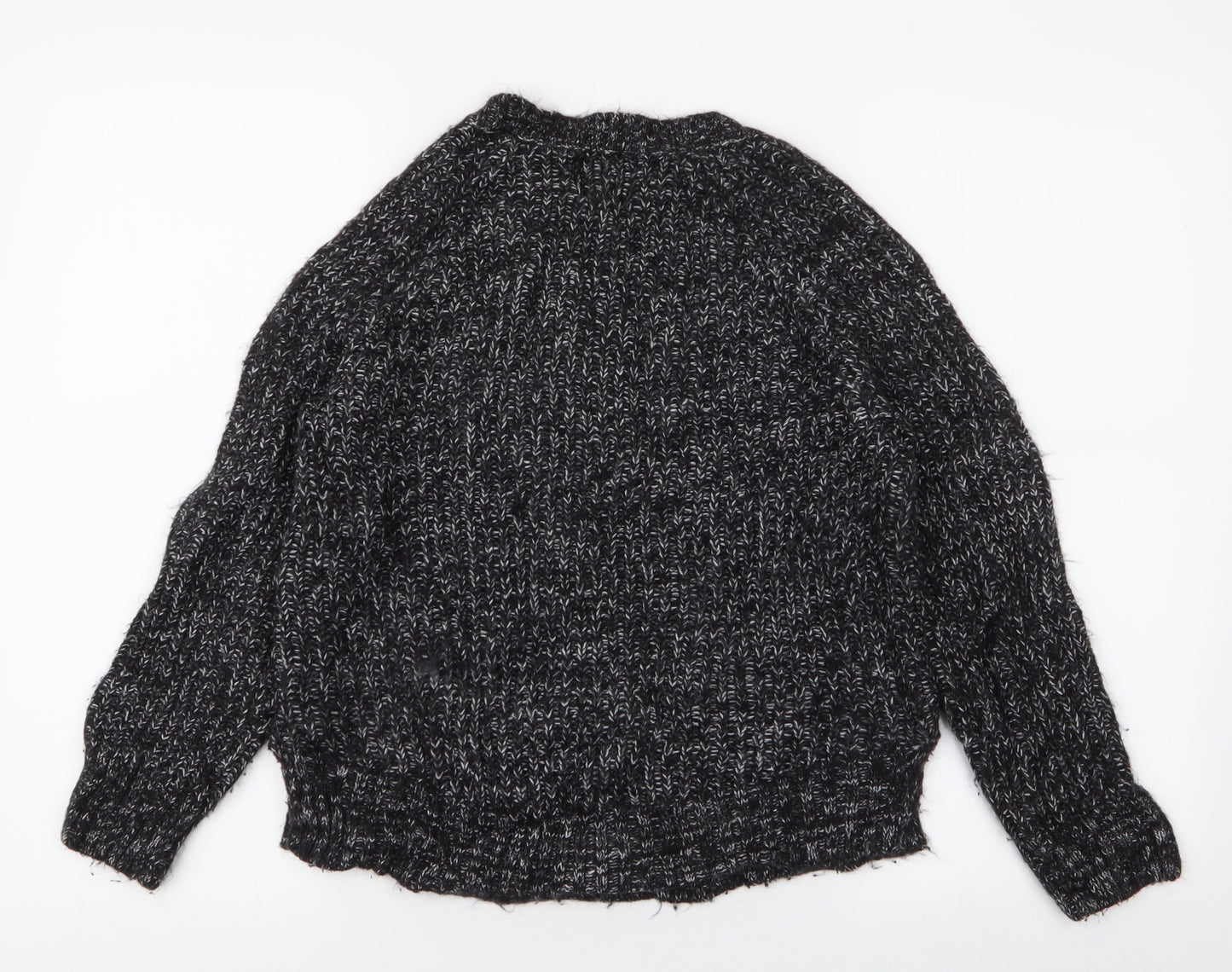 Papaya Womens Grey Round Neck  Acrylic Pullover Jumper Size 8