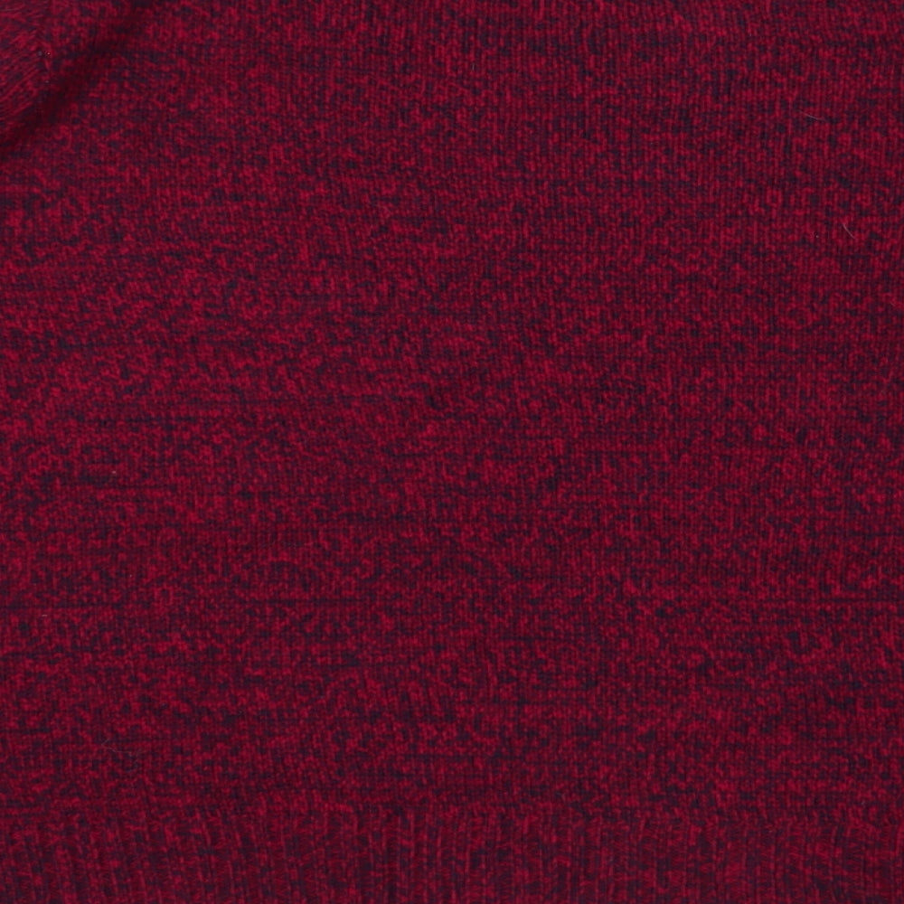 H&M Womens Red Roll Neck  Acrylic Pullover Jumper Size L