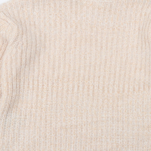 H&M Womens Ivory High Neck  Polyester Pullover Jumper Size XS   - `