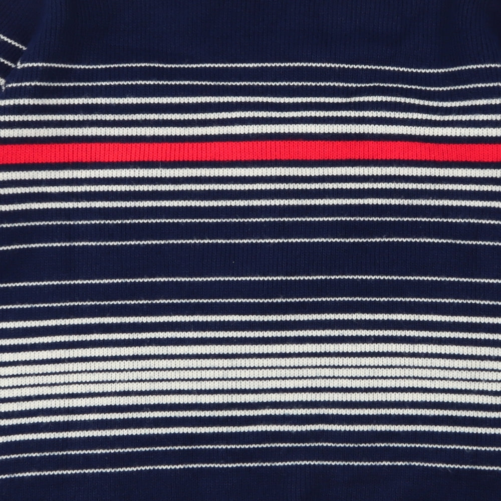St Michael Womens Multicoloured V-Neck Striped Acrylic Cardigan Jumper Size 18