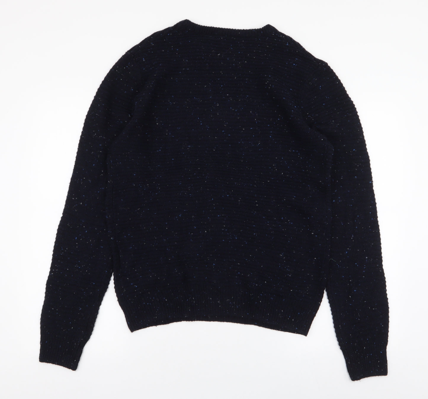 Cedar Wood State Mens Blue Round Neck  Acrylic Pullover Jumper Size M