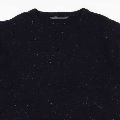 Cedar Wood State Mens Blue Round Neck  Acrylic Pullover Jumper Size M