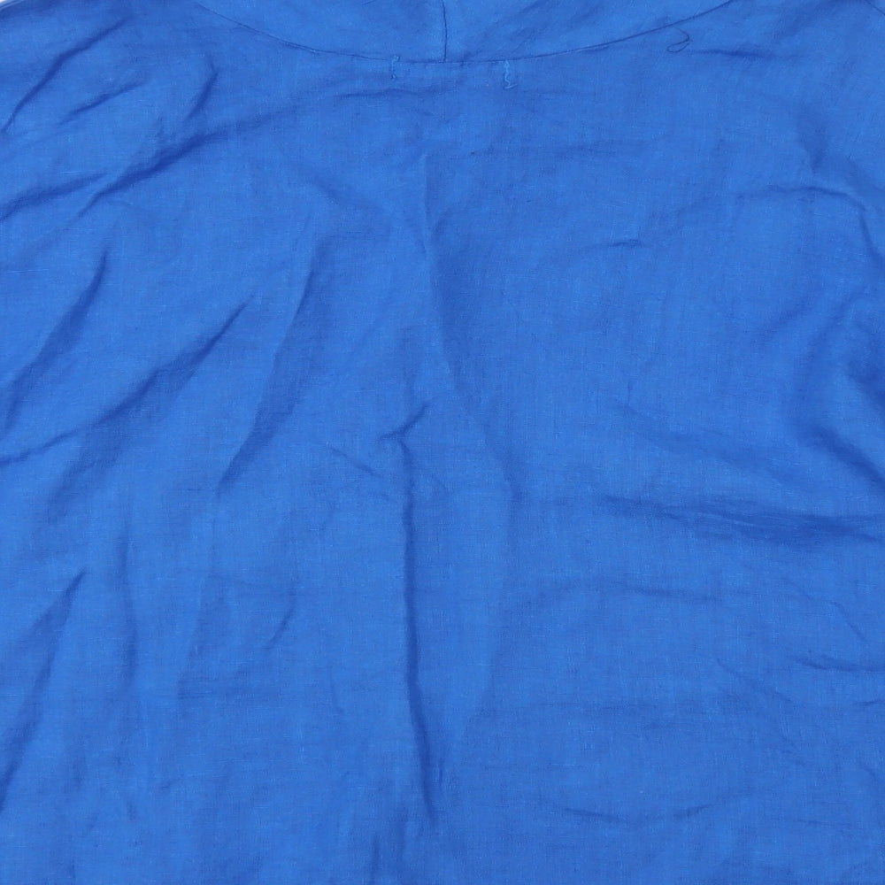 cOSSET Womens Blue  Polyester Basic Blouse Size L Roll Neck - Hot Air Balloons