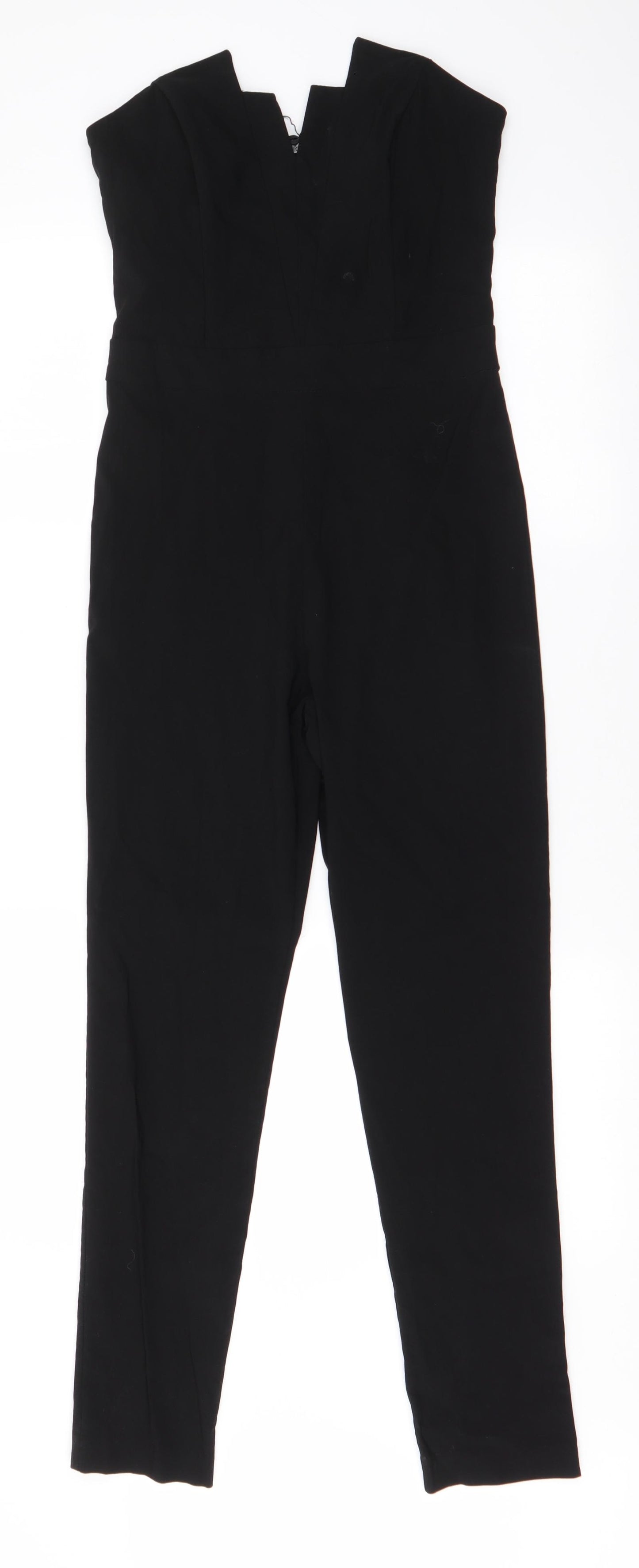 Miss Selfridge  Womens Black  Viscose Jumpsuit One-Piece Size 10 L27 in Zip