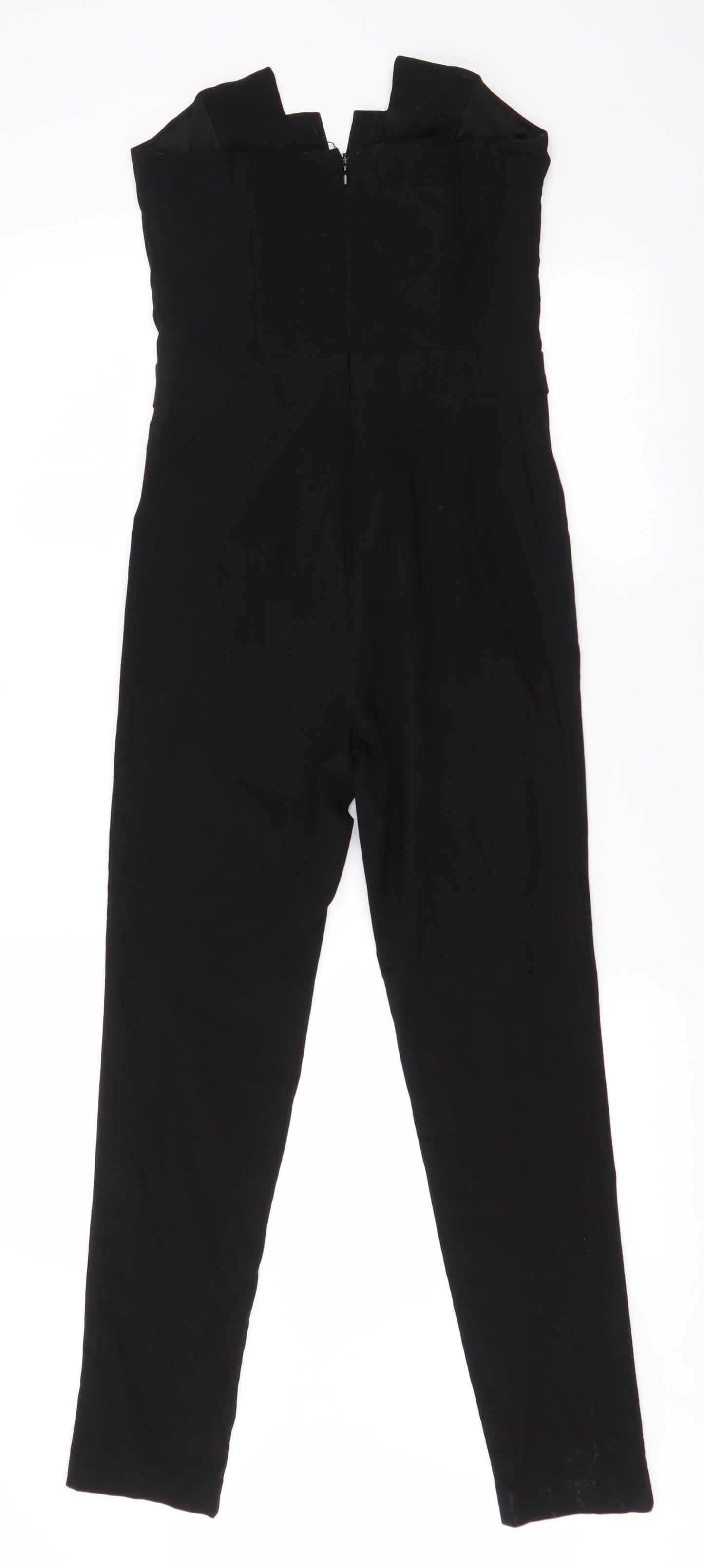 Miss Selfridge  Womens Black  Viscose Jumpsuit One-Piece Size 10 L27 in Zip