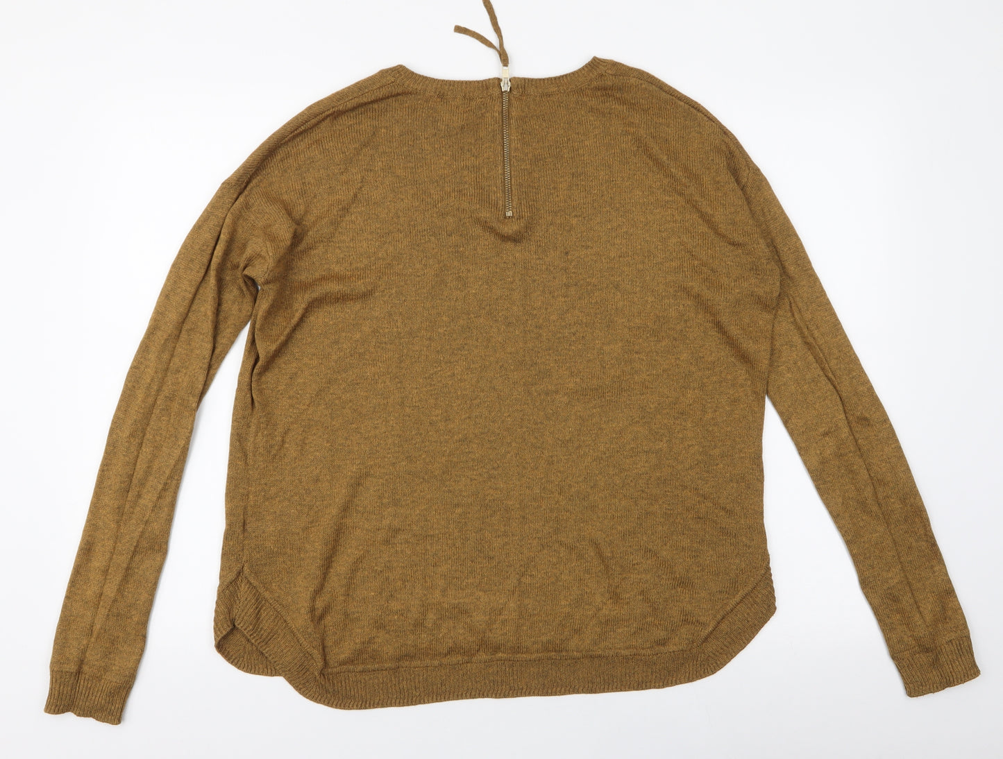 H&M Womens Orange Round Neck  Acrylic Pullover Jumper Size S