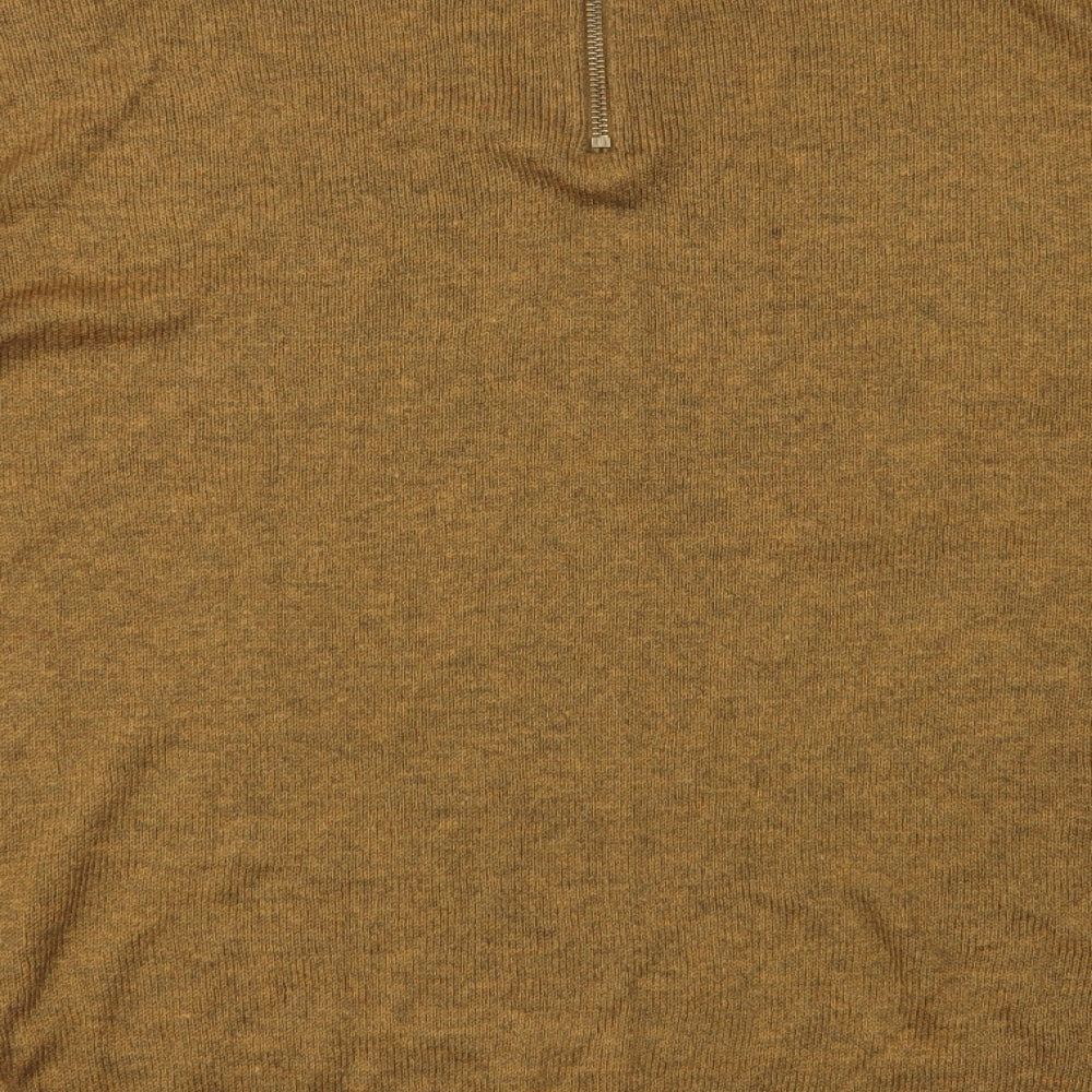 H&M Womens Orange Round Neck  Acrylic Pullover Jumper Size S