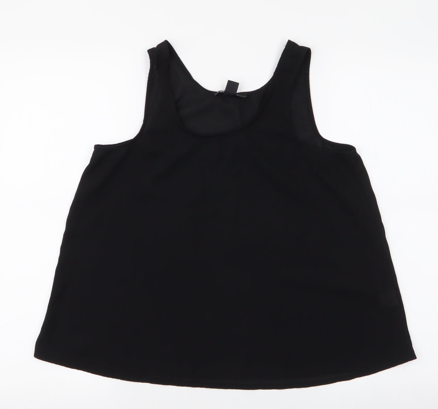 Primark Womens Black  Polyester Camisole Tank Size 10 Round Neck