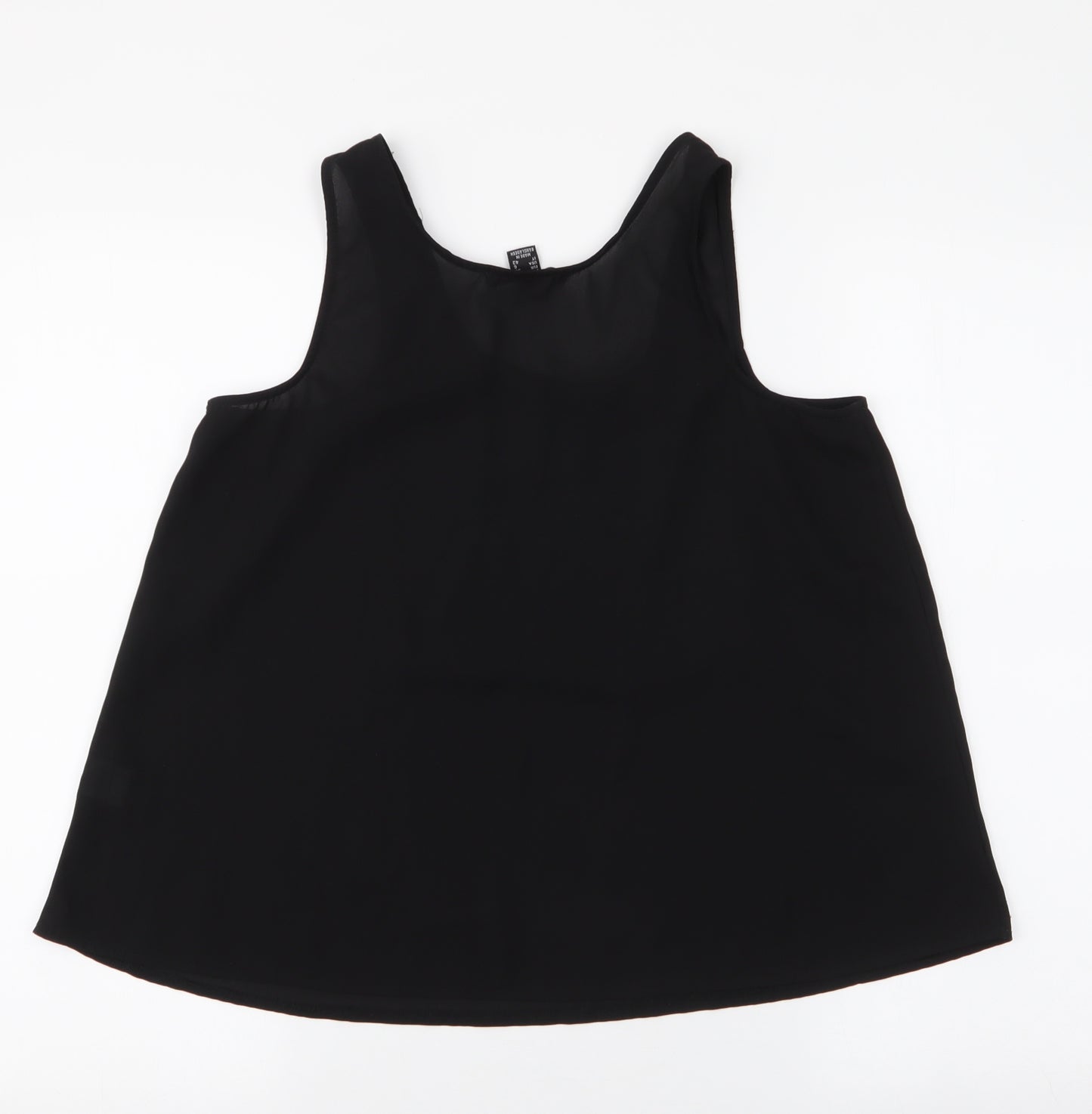 Primark Womens Black  Polyester Camisole Tank Size 10 Round Neck