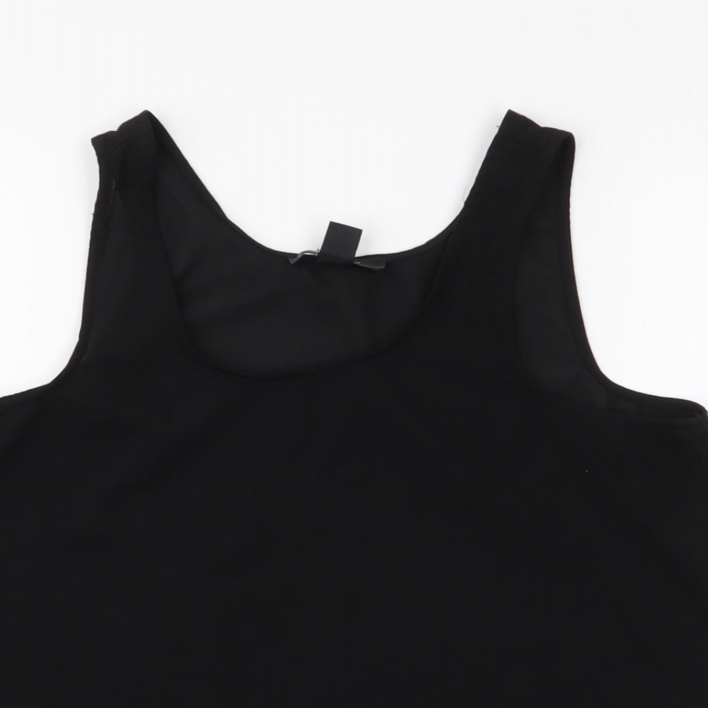 Primark Womens Black  Polyester Camisole Tank Size 10 Round Neck