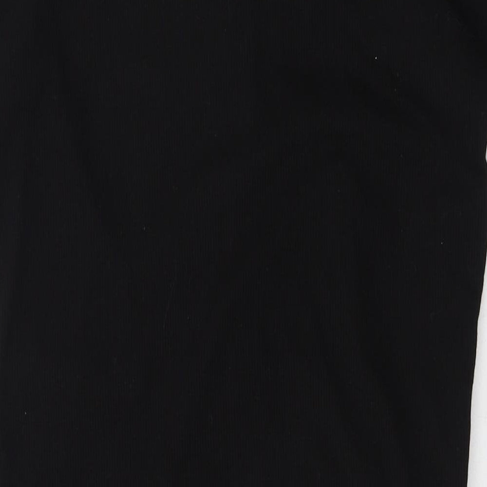 SheIn Womens Black  Polyester Shirt Dress  Size 8  Collared  - Ribbed